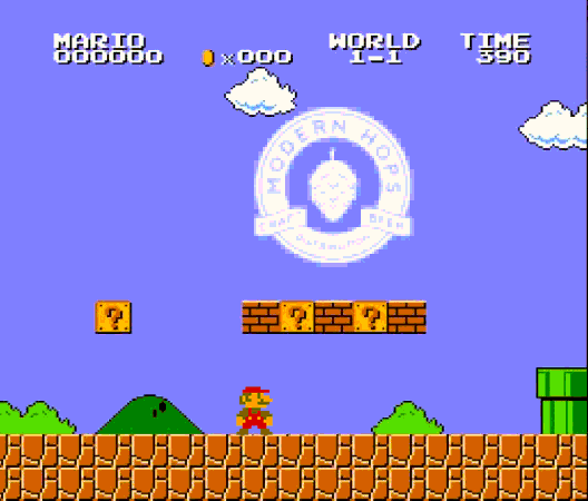 Custom Modern Hops gif featuring a beer one up